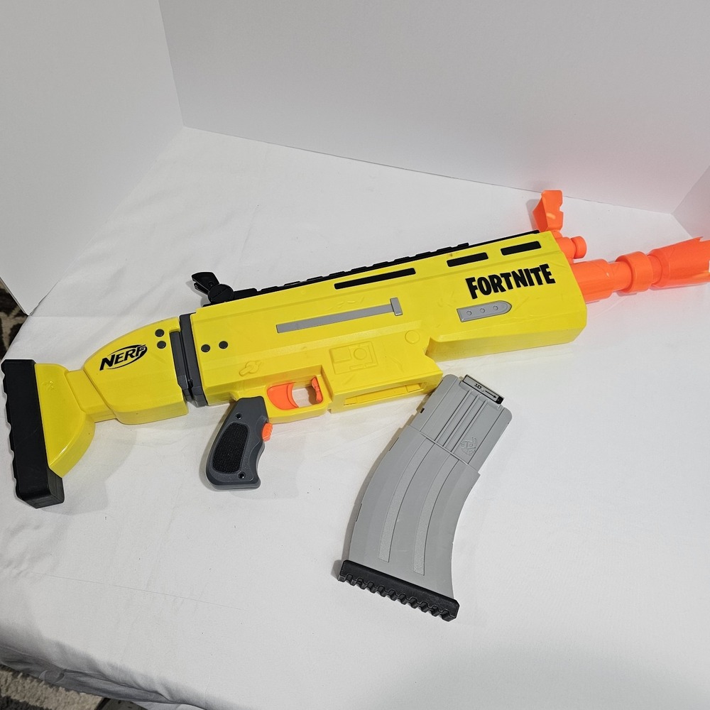 NERF Fortnite C-0488 AR-L Elite Dart Blaster 2018 SCAR Gun Motorized Tested Work